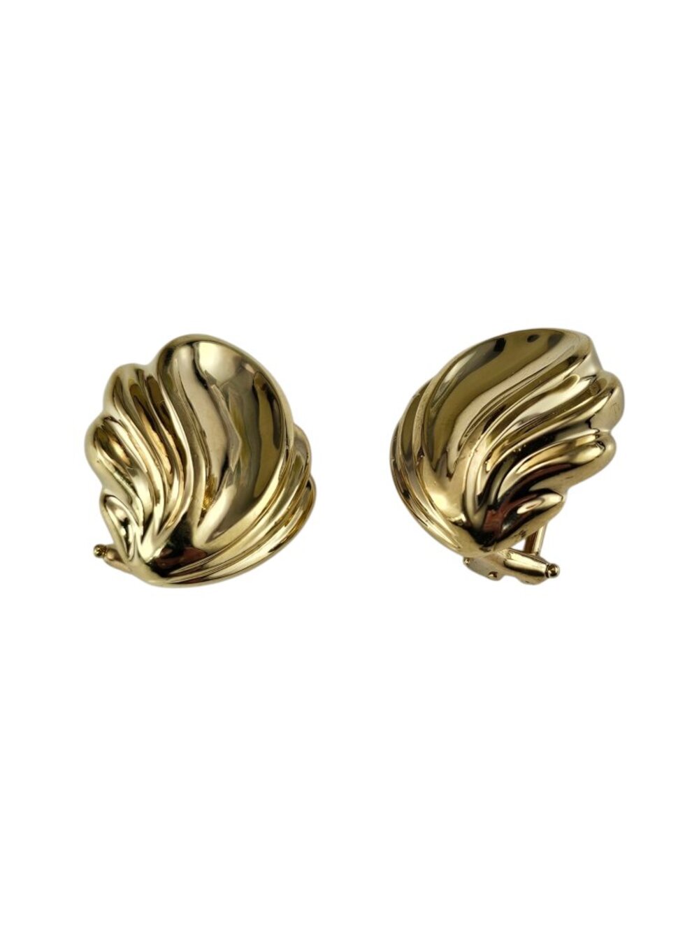 Tiffany & Co. 18K Yellow Gold Ribbed Clip-On Earrings #25485